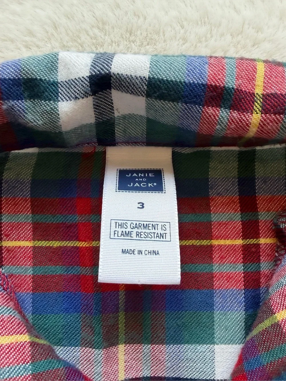 Janie & Jack | EUC - Tartan Holiday Flannel PJ Set | Size 3